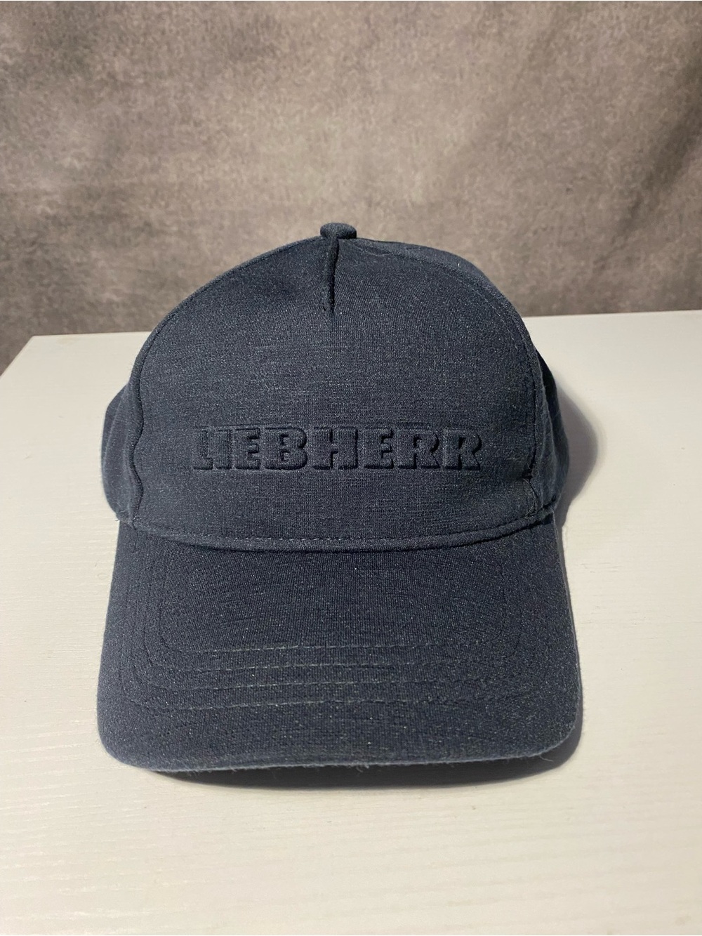 Liebherr Heavy Equipment Charcoal Embossed Logo Baseball Cap Hat